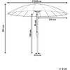 Beliani Sodo skėtis 255 cm BAIA smaragdo spalvos