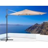 Beliani Sodo skėtis su svirtimi 294 cm SAVONA smėlio spalvos