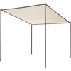 Beliani Sodo paviljonas VIMINO metalinis 282 cm 294 cm smėlio spalvos