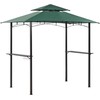 Beliani Pavilion sodo NARO Metal 240 cm 148 cm Tamsiai žalia