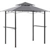 Beliani Pawilon sodo NARO Metal 240 cm 148 cm Pilka