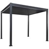 Beliani Sodo pavėsinė FORNOLI metalinė 296 cm 296 cm juoda