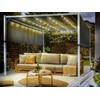 Beliani Pawilon sodo LED PARGA Metal 310 cm 310 cm Pilka