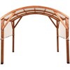 Beliani Sodo pavėsinė SCOPELLO iš kėnio medienos 303 cm 300 cm ruda / smėlio spalvos