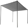 Beliani Sodo pavėsinė VIMINO Metal 282 cm 294 cm tamsiai pilka