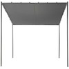 Beliani Sodo pavėsinė VIMINO Metal 282 cm 294 cm tamsiai pilka