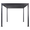 Beliani Sodo pavėsinė FORNOLI metalinė 296 cm 296 cm juoda