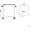 Beliani Lumarko Medvilninė dekoratyvinė pagalvė su geometriniu raštu 45 x 45 cm žaliai balta SYRINGA!
