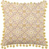 Beliani Lumarko medvilninė dekoratyvinė pagalvė su gėlių raštu 45 x 45 cm geltona LYCROIS!