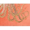 Beliani dekoratyvinė pagalvė LAMINARIA Velvet 45 x 45 cm koralų gyvūnų raštas