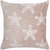 Beliani dekoratyvinė pagalvė CERAMIUM Velvet 45 x 45 cm Pastelinis rožinė Gėlių raštas