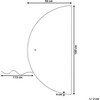 Beliani Vonios veidrodis LED LOUE 50 cm 100 cm Sidabrinis