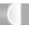 Beliani Vonios veidrodis LED LOUE 60 cm 120 cm sidabrinės spalvos