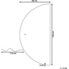 Beliani Vonios veidrodis LED LOUE 60 cm 120 cm sidabrinės spalvos
