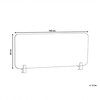 Beliani Stalo pertvara SPLIT 160 x 50 cm pilka