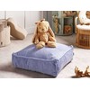 Beliani Puf ALLOZAI Welur Jasnofioletowy 55 cm 55 cm 20 cm