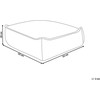 Beliani Puf ALLOZAI Welur Jasnofioletowy 55 cm 55 cm 20 cm