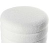 Beliani Pufas CHILLY Boucle, kreminės baltos spalvos