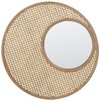 Beliani Sieninis veidrodis PALAU 60 cm rotango spalvos
