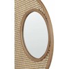 Beliani Sieninis veidrodis PALAU 60 cm rotango spalvos