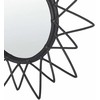 Beliani Sieninis veidrodis AROEK 61 cm, rotanas, juodas