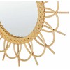 Beliani Sieninis veidrodis TELAKIA 60 cm Rattan natūralus