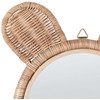 Beliani Sieninis veidrodis ASHANTI 30 cm 33 cm rotangas natūralus