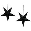 Beliani Rinkinys 2 LED pakabinamos dekoracijos MOTTI Star 45 cm Juodas