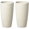 Beliani Rinkinys 2 doniczek 23 x 23 x 42 cm smėlio spalva ABDERA
