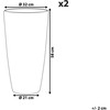Beliani Rinkinys 2 doniczek TSERIA 32 cm Auksinis