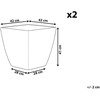 Beliani 2 vazų rinkinys ASTRAS 42 cm sidabrinis