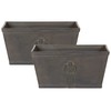 Beliani Rinkinys 2 puodai 60 x 30 x 30 cm raudona PORIA