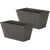 Beliani Rinkinys 2 doniczek 60 x 30 x 30 cm ruda PORIA Lumarko!