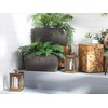 Beliani Rinkinys 2 doniczek 60 x 30 x 30 cm ruda PORIA Lumarko!