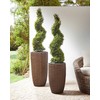 Beliani Rinkinys 2 doniczek CEDRUS Technorattan 37/45 cm Ruda