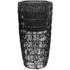 Beliani Rinkinys 2 doniczek CHELONE Technorattan 26/34 cm Juodas