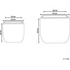 Beliani Rinkinys 2 doniczek BERBERIS Technorattan 34/45 cm Juodas