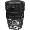 Beliani Rinkinys 2 doniczek CHELONE Technorattan 26/34 cm Juodas