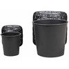 Beliani Rinkinys 2 doniczek BRODIEA Technorattan 26/45 cm Juodas