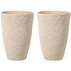 Beliani Rinkinys 2 doniczek CAMIA 43 cm Kremas