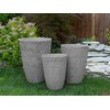 Beliani 2 vazonų rinkinys CAMIA 51 cm pilkas