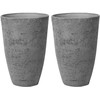 Beliani 2 vazonų rinkinys CAMIA 51 cm pilkas