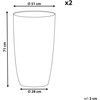 Beliani 2 vazonų rinkinys CAMIA 51 cm pilkas