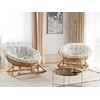 Beliani Rinkinys 2 foteli bujanych ORVIETO Rattan Naturalny