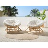 Beliani Rinkinys 2 foteli bujanych ORVIETO Rattan Naturalny