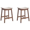 Beliani 2 baro kėdžių komplektas DIXON, tamsiai ruda/smėlio spalvos