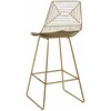 Beliani 2 barinių kėdžių komplektas BISBEE metalinis auksinis