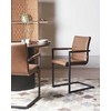 Beliani 2 konferencinių kėdžių komplektas BUFORD dirbtinė oda rudas