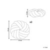 Beliani Rinkinys 2 dekoratyvinės pagalvės AKOLA Boucle 31 x 31 cm Saw Unity
