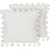 Beliani Rinkinys 2 poduszek dekoracyjnych JASMINE 45 x 45 cm Baltas Jednolity